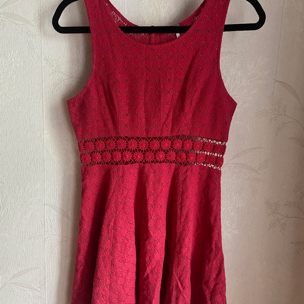Free People Daisy Waist Dress Tibetan Red Size 4